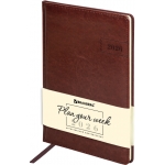 ЕЖЕНЕДЕЛЬНИК датированный 2026, БОЛЬШОЙ ФОРМАТ 210х297 мм, А4, BRAUBERG "Imperial", под кожу, коричневый, 117156 ЕЖЕНЕДЕЛЬНИК датированный 2026, БОЛЬШОЙ ФОРМАТ 210х297 мм, А4, BRAUBERG "Imperial", под кожу, коричневый, 117156