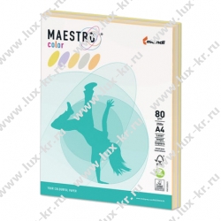 Набор цветн. бумаги 80г, А4, 250л, 5 цв., M/C, MIX Trend (34/12/22/21/10), в пачках