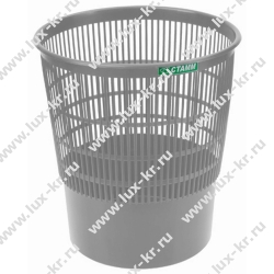 Корзина для бумаг, 9 л, серая сетчатая КР22