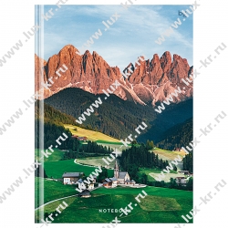 Бизнес-блокнот А4, 80л., матовая ламинация, выб.лак, клетка, твердая обложка