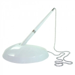 Ручка шариковая настольн. BEIFA KP1009 в держателе с цепочкой, белая Ручка шариковая настольн. BEIFA KP1009 в держателе с цепочкой, белая