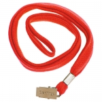 Шнурок для бейджей 45см, металлический клип, красный Шнурок для бейджей 45см, металлический клип, красный