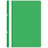 Папка скорос-тель с перфорацией на корешке, ПВХ, зеленая