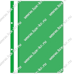 Папка скорос-тель с перфорацией на корешке, ПВХ, зеленая Папка скорос-тель с перфорацией на корешке, ПВХ, зеленая