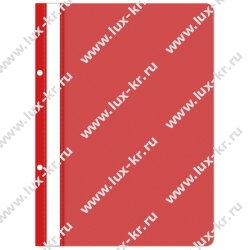 Папка скорос-тель с перфорацией на корешке, ПВХ, красная Папка скорос-тель с перфорацией на корешке, ПВХ, красная