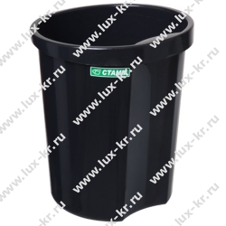 Корзина для бумаг 12 л, с держателем, черная КР11 Корзина для бумаг 12 л, с держателем, черная КР11