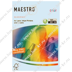 Бумага Maestro Color BL29 BLUE, А4, 500л, 80г/м2, голубой Бумага Maestro Color BL29 BLUE, А4, 500л, 80г/м2, голубой