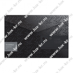Папка-конверт на кнопке Berlingo "DoubleBlack" А4, 180мкм, черная, с рисунком Efb_A4701 Папка-конверт на кнопке Berlingo "DoubleBlack" А4, 180мкм, черная, с рисунком Efb_A4701