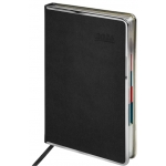 Ежедневник датированный 2026 А5 148х218 мм, GALANT "Infinity Silver", под кожу, черный, 117495 Ежедневник датированный 2026 А5 148х218 мм, GALANT "Infinity Silver", под кожу, черный, 117495