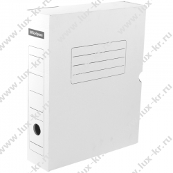 Короб архивный с клапаном OfficeSpace, микрогофрокартон, 75мм, белый, до 700л. 158553 Короб архивный с клапаном OfficeSpace, микрогофрокартон, 75мм, белый, до 700л. 158553
