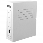 Короб архивный с клапаном OfficeSpace, микрогофрокартон, 150мм, белый, до 1400л. 219276