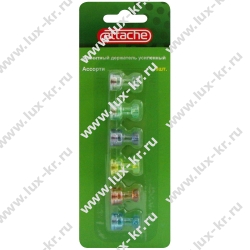 Магниты усиленные ATTACHE 6шт/уп, цветные