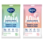 АУРА влажные салфетки Антибактериальные 15шт АУРА влажные салфетки Антибактериальные 15шт