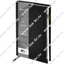 Ежедневник недатированный А5 145х220 мм, BRAUBERG "Zipline" под кожу, карман-молния,160 л., черный, 116247 Ежедневник недатированный А5 145х220 мм, BRAUBERG "Zipline" под кожу, карман-молния,160 л., черный, 116247