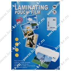 Пленка для ламинирования 100л, 216х303 мм, А4, 75 мкр. Пленка для ламинирования 100л, 216х303 мм, А4, 75 мкр.