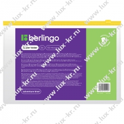 Папка-конверт на молнии Berlingo В6, 150мкм, прозрачная, ассорти Акm_16109 Папка-конверт на молнии Berlingo В6, 150мкм, прозрачная, ассорти Акm_16109