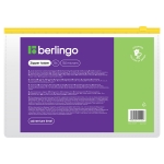 Папка-конверт на молнии Berlingo В6, 150мкм, прозрачная, ассорти Акm_16109