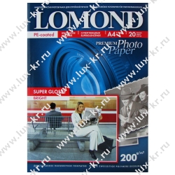 Бумага Lomond 200г/м,1-сторонняя, суперглянцевая, ярко-белая (Super Glossy Bright) микропористая, 20 листов, A4 (1101112) Бумага Lomond 200г/м,1-сторонняя, суперглянцевая, ярко-белая (Super Glossy Bright) микропористая, 20 листов, A4 (1101112)