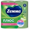 Туалетная бумага ZEММА (Земма) Плюс 2-х слойная зеленая Яблоко (4рул)