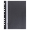 Папка скорос-тель с перфорацией на корешке, ПВХ, черная Папка скорос-тель с перфорацией на корешке, ПВХ, черная