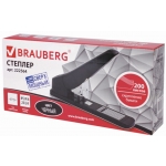 Степлер МОЩНЫЙ №24/6-23/24 BRAUBERG "Heavy duty MX", до 200 листов, черный, 222564
