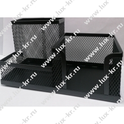 Подставка-органайзер BRAUBERG "Germanium", металлическая, 3 секции, 102х186х95 мм, черная, 231986 Подставка-органайзер BRAUBERG "Germanium", металлическая, 3 секции, 102х186х95 мм, черная, 231986