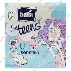 Bella for Teens ULTRA soft Sensitive extra 4кап.10шт голубые (RW10-258) Bella for Teens ULTRA soft Sensitive extra 4кап.10шт голубые (RW10-258)