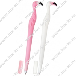 Ручка фигурная шариковая ЮНЛАНДИЯ "Фламинго", мягкий силиконовый корпус, ассорти, СИНЯЯ, пишущий узел 0,7 мм, 143775 Ручка фигурная шариковая ЮНЛАНДИЯ "Фламинго", мягкий силиконовый корпус, ассорти, СИНЯЯ, пишущий узел 0,7 мм, 143775