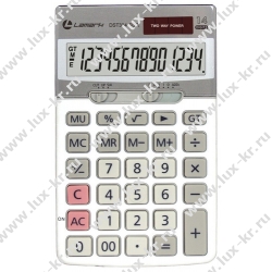 LAMARK334 Калькулятор 14р. Настольный 170х105х22мм, 2-ое питание, серебристый DST334-SGR
