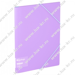 Папка на резинке Berlingo "Haze" А4, пластик, 600мкм, сиреневая, софт-тач FB4_F4924 Папка на резинке Berlingo "Haze" А4, пластик, 600мкм, сиреневая, софт-тач FB4_F4924