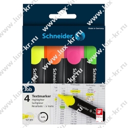 Набор текстовыделителей Schneider "Job" 04цв., неоновые цвета ассорти, 1-5мм Набор текстовыделителей Schneider "Job" 04цв., неоновые цвета ассорти, 1-5мм