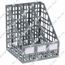 Лоток для бумаг вертикальный СТАММ, сборный, 3 отделения, серый ЛТВ-63719/ЛТ80 Лоток для бумаг вертикальный СТАММ, сборный, 3 отделения, серый ЛТВ-63719/ЛТ80