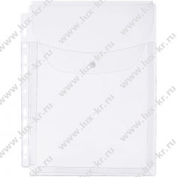 Папка-вкладыш с перфорацией НА КНОПКЕ OfficeSpace А4, ПВХ, 180мкм, глянцевая, РАСШИРЯЮЩАЯСЯ до 250л., 363220 Папка-вкладыш с перфорацией НА КНОПКЕ OfficeSpace А4, ПВХ, 180мкм, глянцевая, РАСШИРЯЮЩАЯСЯ до 250л., 363220