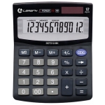 LAMARK212 Калькулятор 12р. Настольный 125х100х27мм,  2-ое питание, черный DDT212-BK