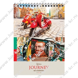 Блокнот А5 80л твердая обложка, гребень сверху Блокнот А5 80л твердая обложка, гребень сверху